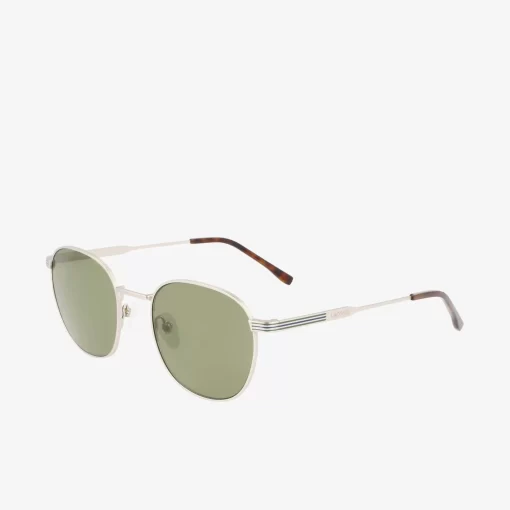 Lacoste Sunglasses-Unisex Oval Metal Metal Line Sunglasses