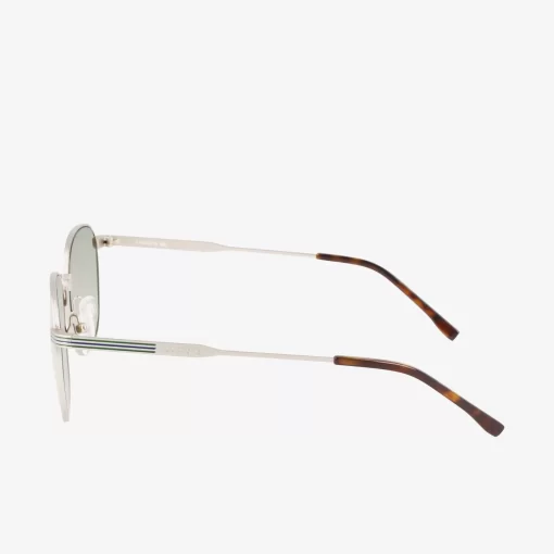 Lacoste Sunglasses-Unisex Oval Metal Metal Line Sunglasses