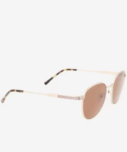 Lacoste Sunglasses-Unisex Oval Metal Metal Line Sunglasses