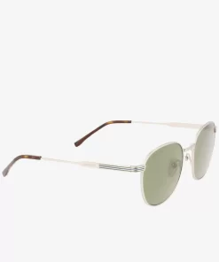 Lacoste Sunglasses-Unisex Oval Metal Metal Line Sunglasses