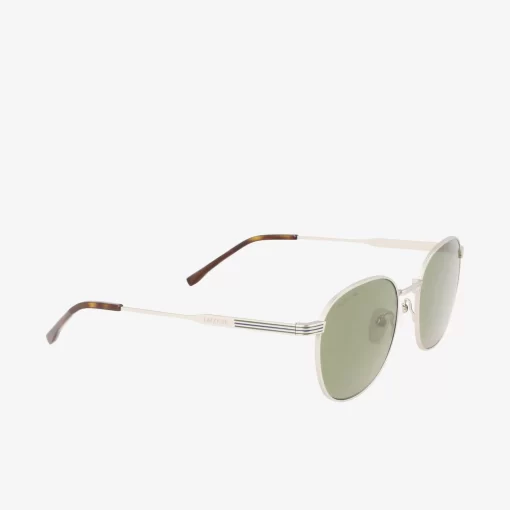 Lacoste Sunglasses-Unisex Oval Metal Metal Line Sunglasses