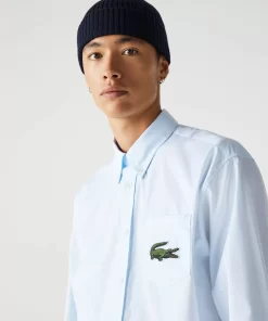 Lacoste Shirts & Tops-Unisex Relaxed Fit Large Crocodile Cotton Shirt