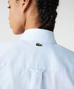 Lacoste Shirts & Tops-Unisex Relaxed Fit Large Crocodile Cotton Shirt