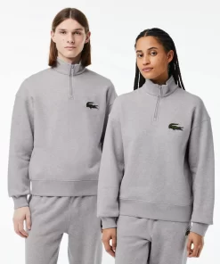 Lacoste Sweatshirts-Unisex Zip High Neck Organic Cotton Jogger Sweatshirt