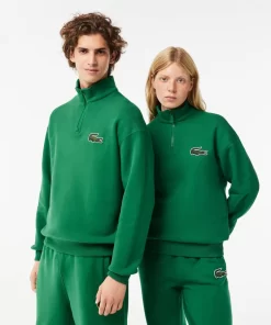 Lacoste Sweatshirts-Unisex Zip High Neck Organic Cotton Jogger Sweatshirt