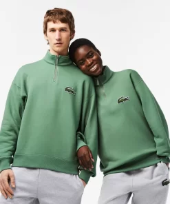 Lacoste Sweatshirts-Unisex Zip High Neck Organic Cotton Jogger Sweatshirt