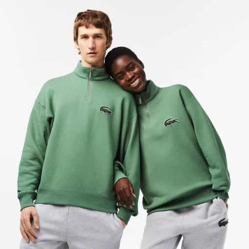 Lacoste Sweatshirts-Unisex Zip High Neck Organic Cotton Jogger Sweatshirt