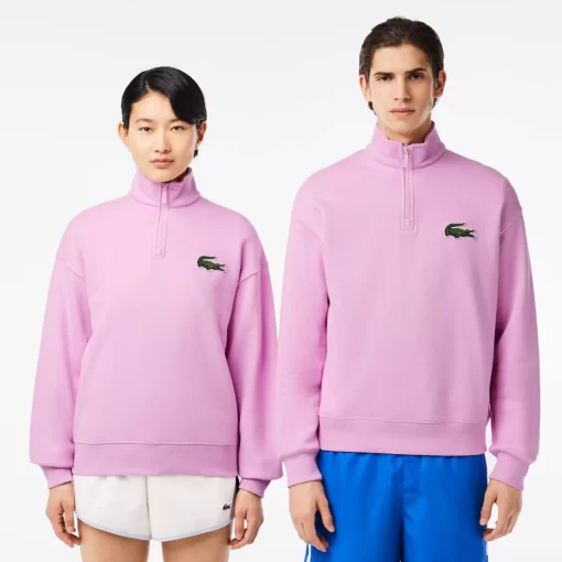 Lacoste Sweatshirts-Unisex Zip High Neck Organic Cotton Jogger Sweatshirt