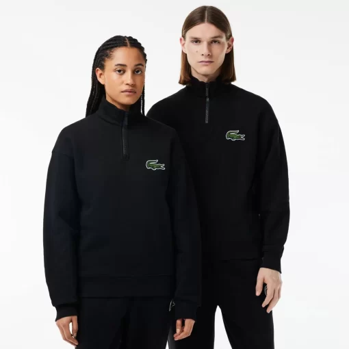 Lacoste Sweatshirts-Unisex Zip High Neck Organic Cotton Jogger Sweatshirt