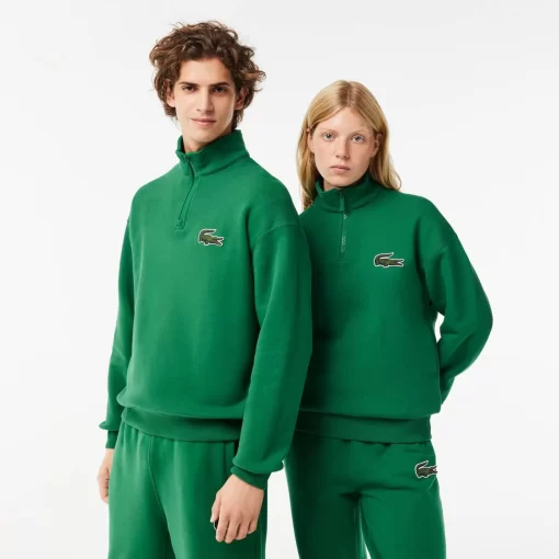 Lacoste Sweatshirts-Unisex Zip High Neck Organic Cotton Jogger Sweatshirt