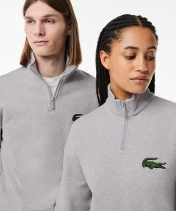 Lacoste Sweatshirts-Unisex Zip High Neck Organic Cotton Jogger Sweatshirt