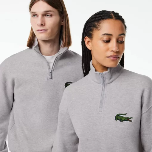 Lacoste Sweatshirts-Unisex Zip High Neck Organic Cotton Jogger Sweatshirt