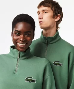 Lacoste Sweatshirts-Unisex Zip High Neck Organic Cotton Jogger Sweatshirt