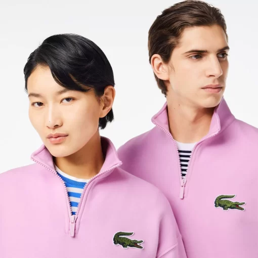 Lacoste Sweatshirts-Unisex Zip High Neck Organic Cotton Jogger Sweatshirt