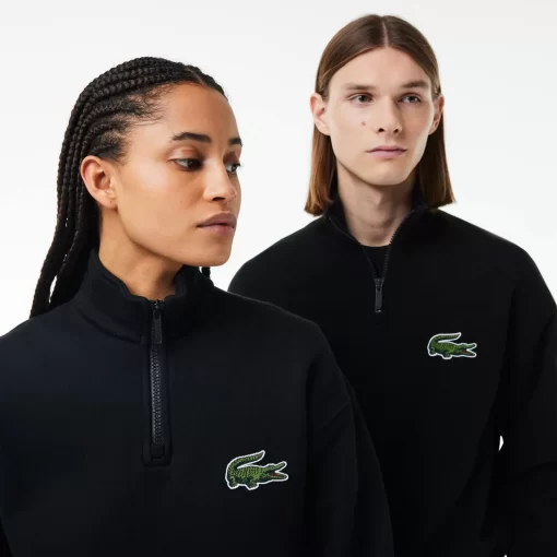 Lacoste Sweatshirts-Unisex Zip High Neck Organic Cotton Jogger Sweatshirt