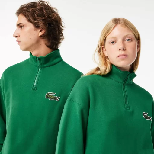 Lacoste Sweatshirts-Unisex Zip High Neck Organic Cotton Jogger Sweatshirt