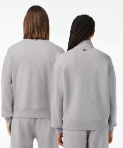 Lacoste Sweatshirts-Unisex Zip High Neck Organic Cotton Jogger Sweatshirt