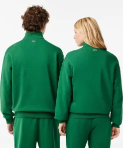 Lacoste Sweatshirts-Unisex Zip High Neck Organic Cotton Jogger Sweatshirt