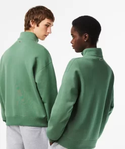 Lacoste Sweatshirts-Unisex Zip High Neck Organic Cotton Jogger Sweatshirt