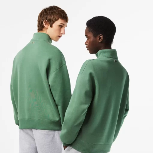 Lacoste Sweatshirts-Unisex Zip High Neck Organic Cotton Jogger Sweatshirt