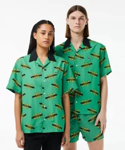 Lacoste Shirts-Uv Resist Short-Sleeved Printed Shirt