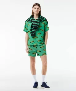 Lacoste Shirts-Uv Resist Short-Sleeved Printed Shirt