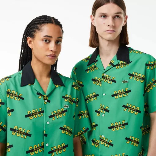 Lacoste Shirts-Uv Resist Short-Sleeved Printed Shirt