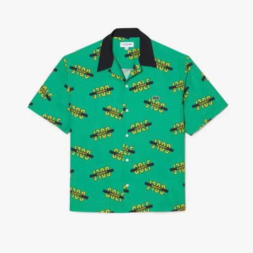 Lacoste Shirts-Uv Resist Short-Sleeved Printed Shirt