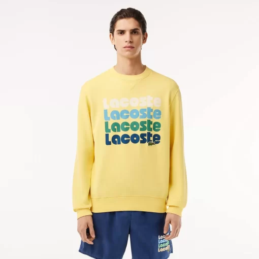 Lacoste Tracksuits-Washed Effect Ombre Print Jogger Sweatshirt