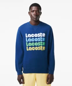 Lacoste Tracksuits-Washed Effect Ombre Print Jogger Sweatshirt