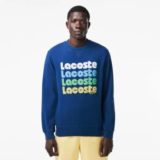 Lacoste Tracksuits-Washed Effect Ombre Print Jogger Sweatshirt