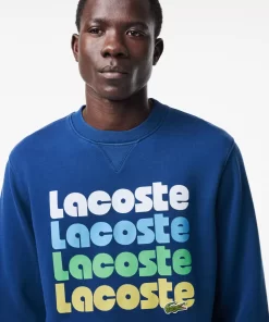 Lacoste Tracksuits-Washed Effect Ombre Print Jogger Sweatshirt