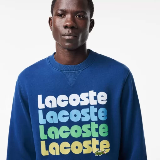 Lacoste Tracksuits-Washed Effect Ombre Print Jogger Sweatshirt