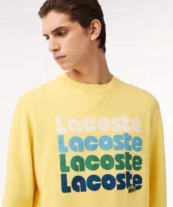 Lacoste Tracksuits-Washed Effect Ombre Print Jogger Sweatshirt