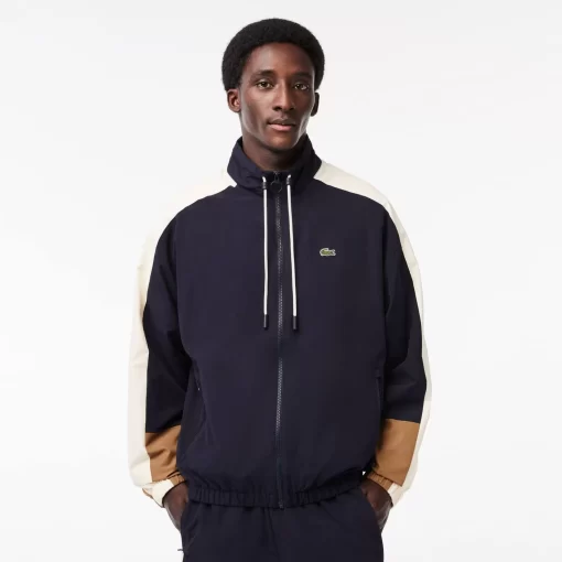 Lacoste Tracksuits-Water Resistant Colourblock Zipped Sportsuit Jacket