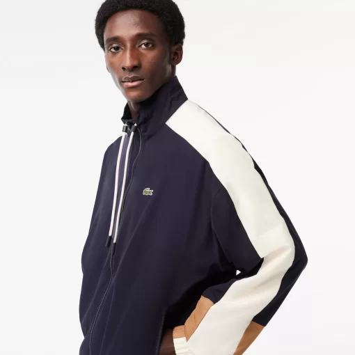 Lacoste Tracksuits-Water Resistant Colourblock Zipped Sportsuit Jacket