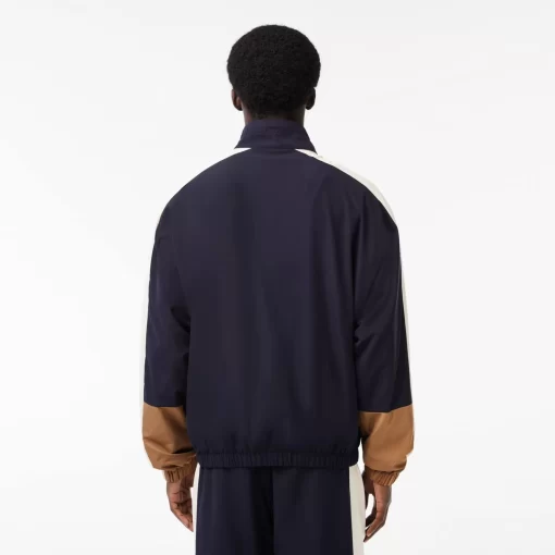 Lacoste Tracksuits-Water Resistant Colourblock Zipped Sportsuit Jacket