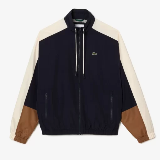 Lacoste Tracksuits-Water Resistant Colourblock Zipped Sportsuit Jacket