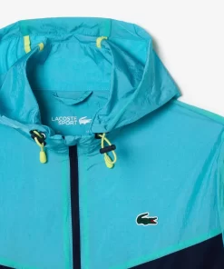 Lacoste Fitness & Training-Water Resistant Packaway Zipped Sport Jacket