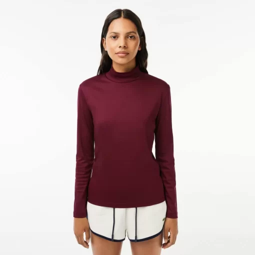 Lacoste T-Shirts-Women'S Cotton Turtleneck