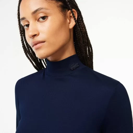 Lacoste T-Shirts-Women'S Cotton Turtleneck