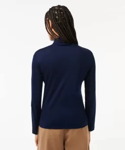 Lacoste T-Shirts-Women'S Cotton Turtleneck