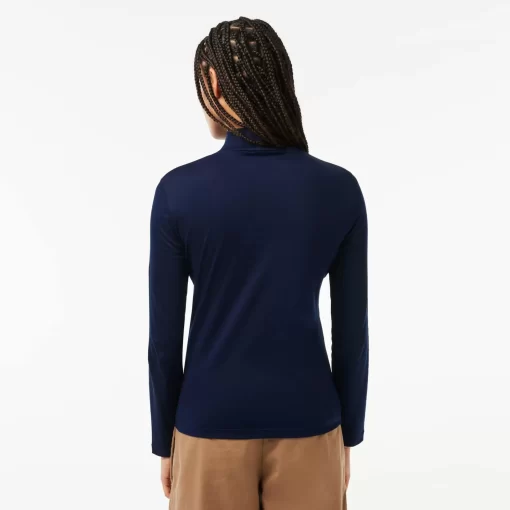 Lacoste T-Shirts-Women'S Cotton Turtleneck