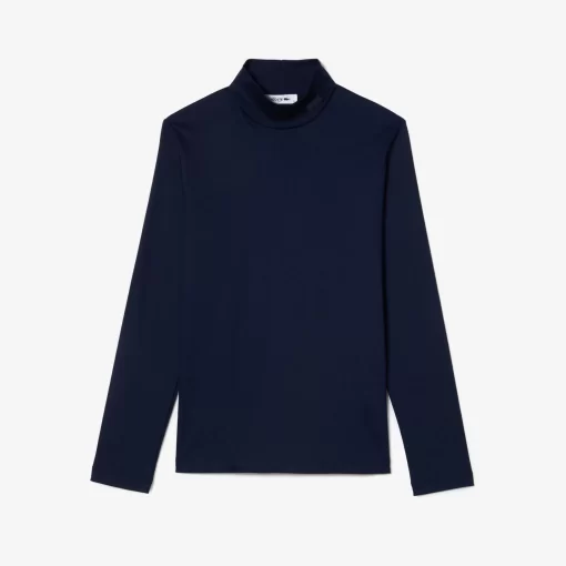 Lacoste T-Shirts-Women'S Cotton Turtleneck