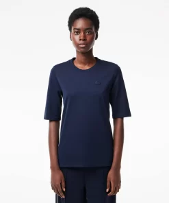 Lacoste T-Shirts-Women'S Crew Neck Cotton T-Shirt