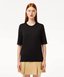 Lacoste T-Shirts-Women'S Crew Neck Cotton T-Shirt