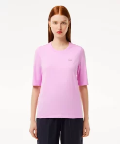 Lacoste T-Shirts-Women'S Crew Neck Cotton T-Shirt