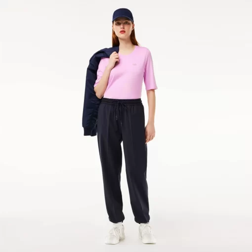 Lacoste T-Shirts-Women'S Crew Neck Cotton T-Shirt