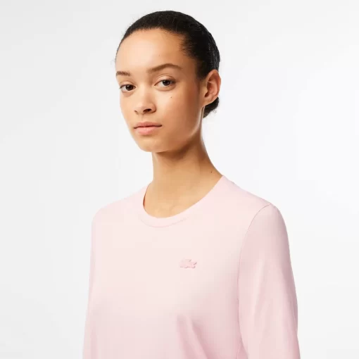 Lacoste T-Shirts-Women'S Crew Neck Cotton T-Shirt