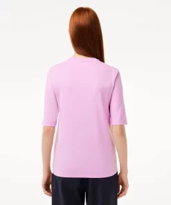 Lacoste T-Shirts-Women'S Crew Neck Cotton T-Shirt